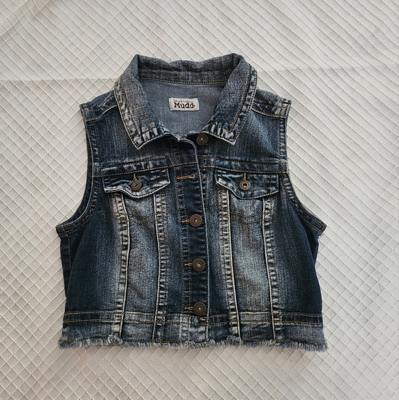Mudd Jackets & Blazers - Mudd Denim Ombré Distressed Vest